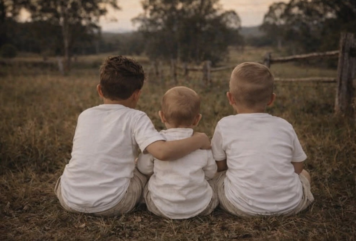 Mikki's three boys returning to nature